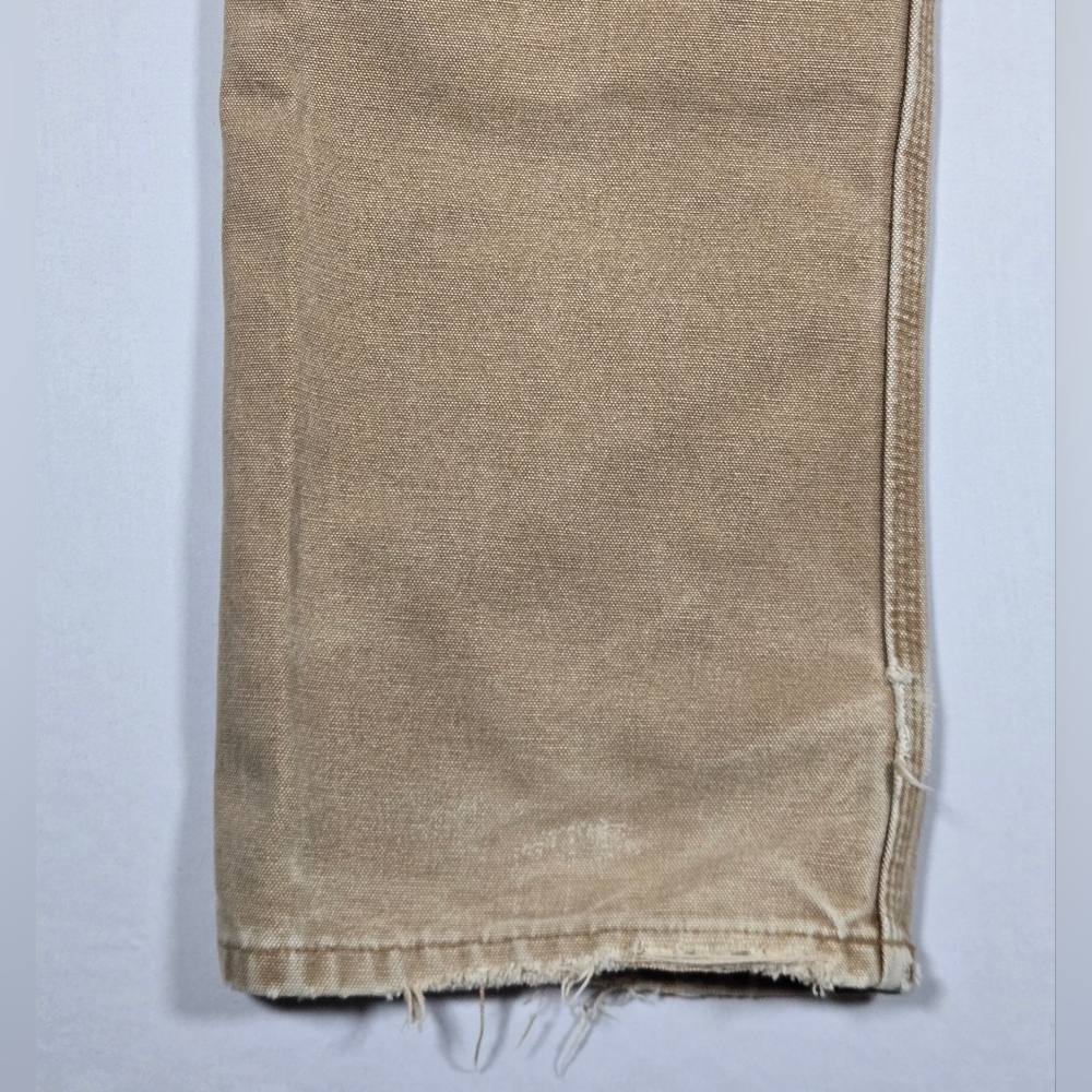 Vintage Carhartt Women's 10x34 Double Knee Canvas Pants Faded Tan WB136 - Picture 11 of 16